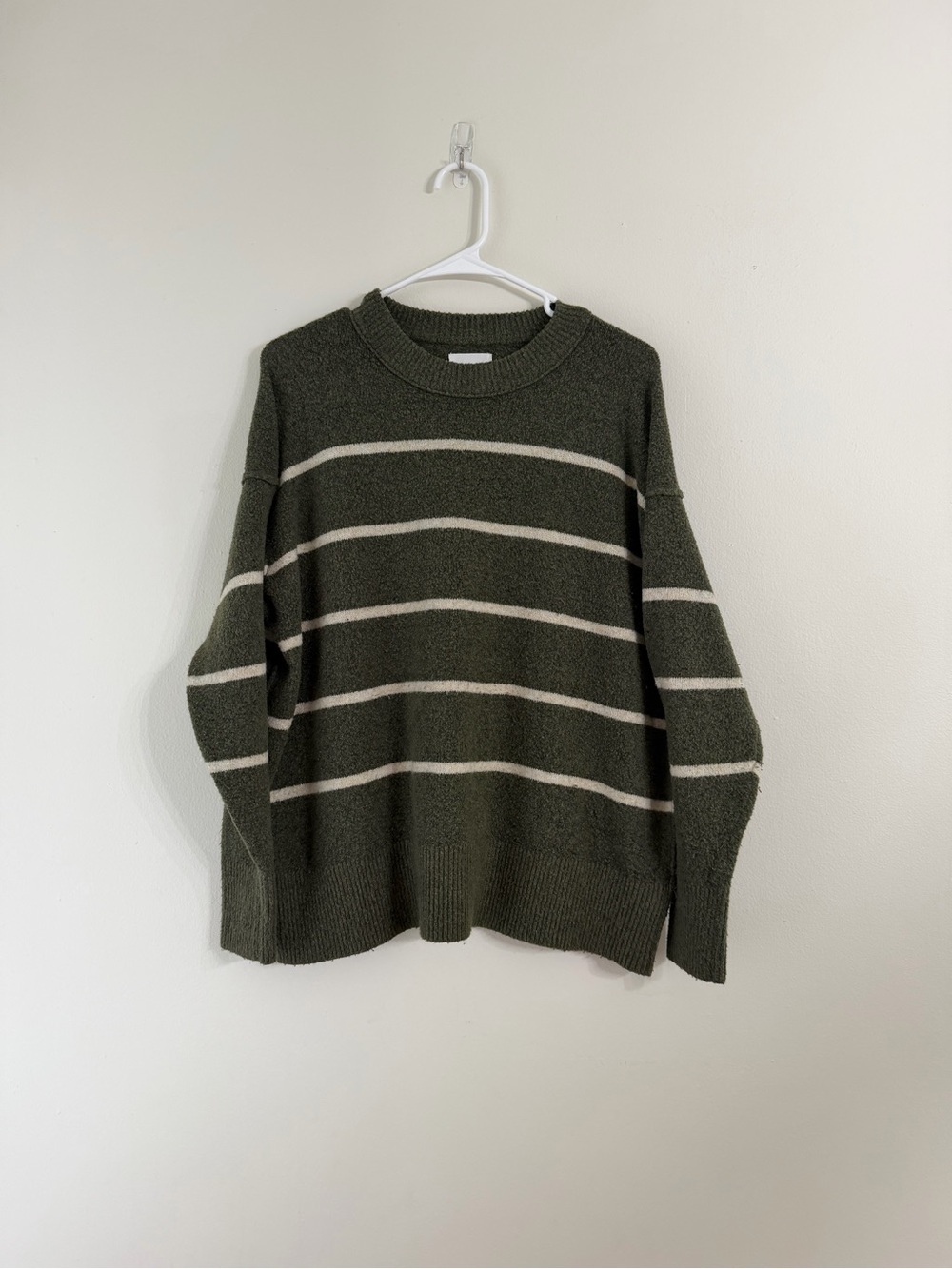 aerie Olive Green Cozy Knit Pullover